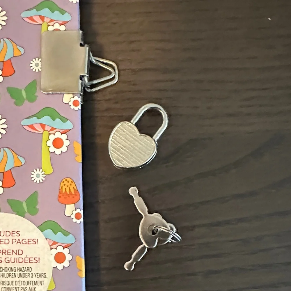 Locking Guided Journal with Keys and a Pen